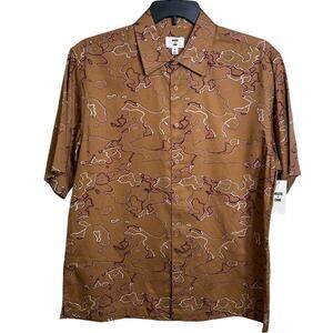 Mode of One Men's Relaxed fit Button-Down Shirt Spiced Caramel medium $50